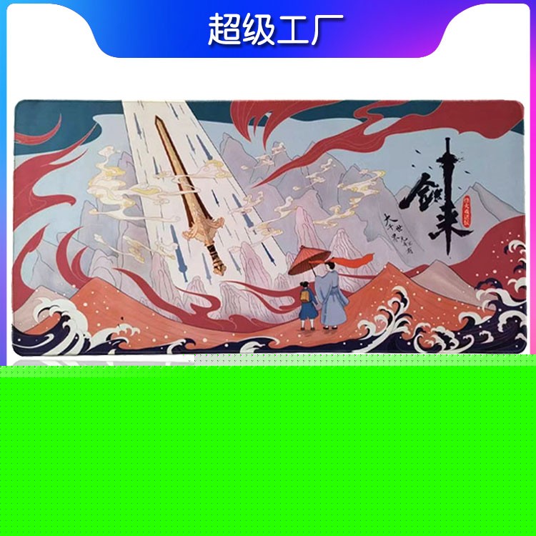 通亞工藝品國(guó)潮風(fēng)仙鶴橡膠鼠標(biāo)墊 采用精密紡織、防滑底部設(shè)計(jì)